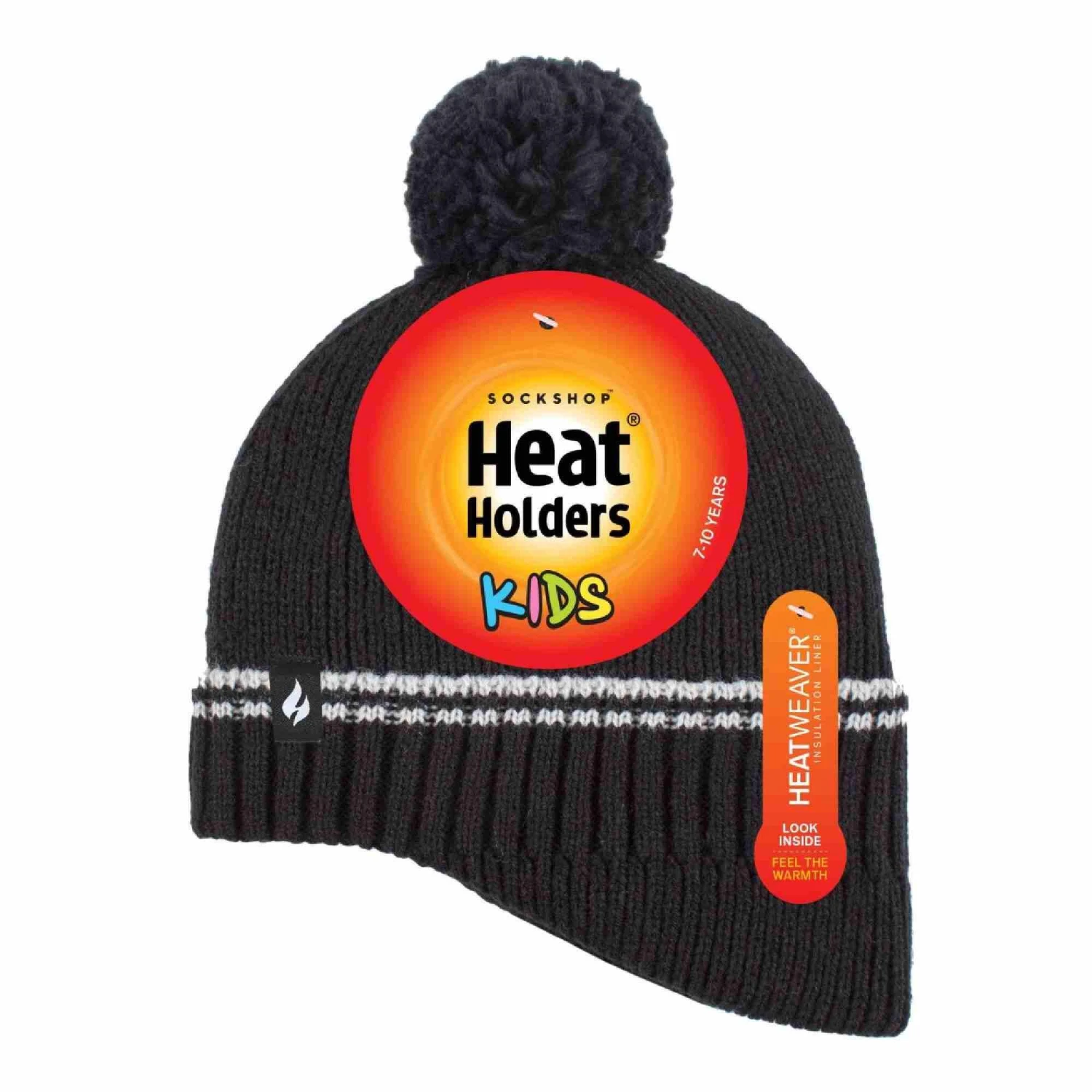Boys Patrol Ribbed Bobble Pom Pom Hat For Winter - Image 2