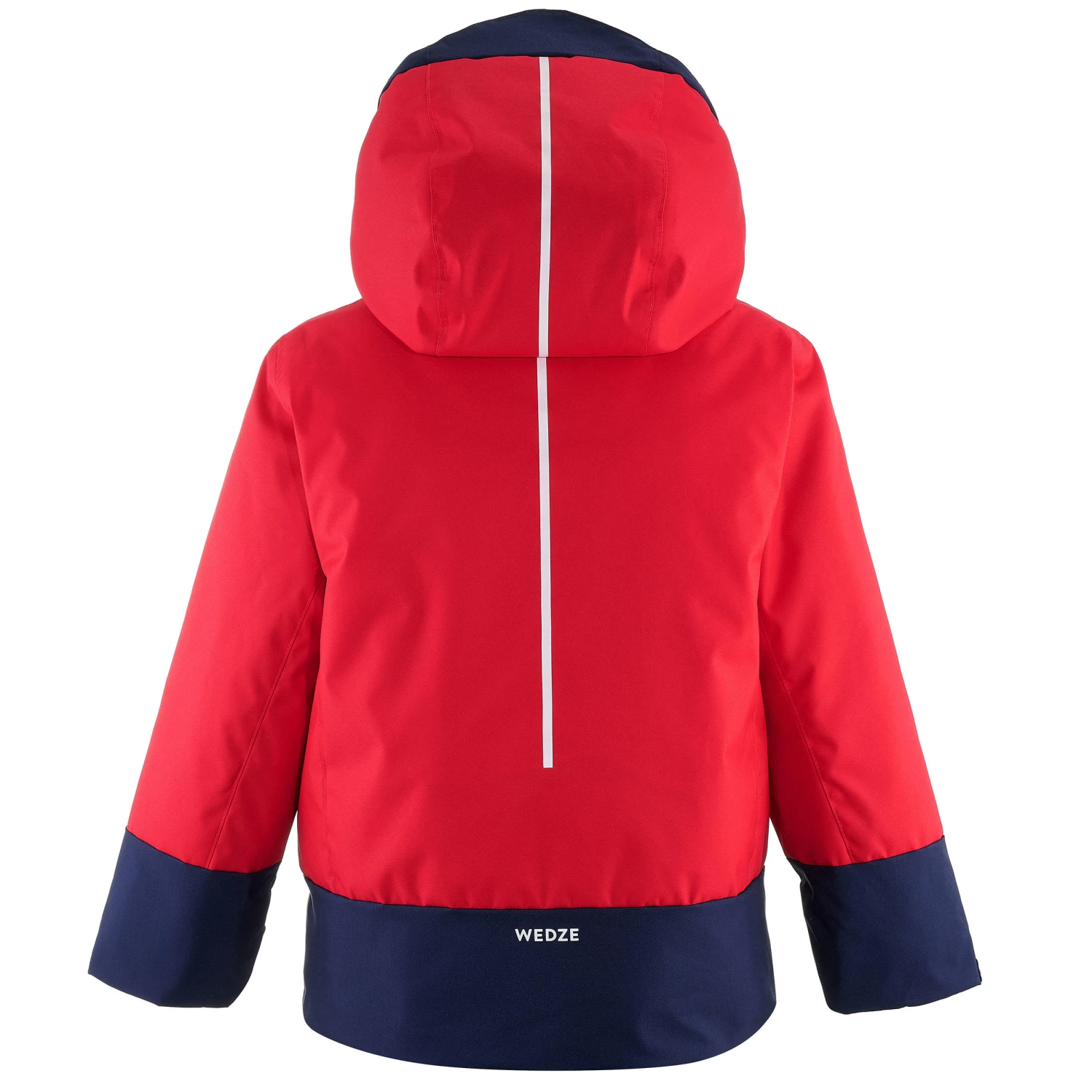 WEDZE KIDS' WARM AND WATERPROOF SKI JACKET 500 PULL'N FIT RED / NAVY - Image 4